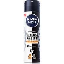 Nivea 2 Adet Men Black White Invisible Güçlü Etki Erkek Deodorant Sprey 150 ml