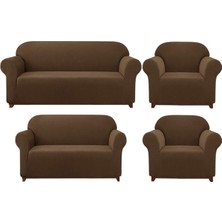 Elgeyar Likrali Koltuk, Kanepe, Çekyat Örtüsü Lastikli, Pitikare Desen 3+2+1+1