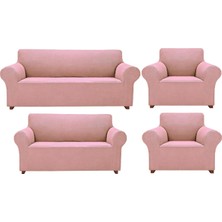 Elgeyar Likrali Koltuk, Kanepe, Çekyat Örtüsü Lastikli, Pitikare Desen3+2+1+1