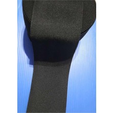 EC Shop Imren Aksesuar 6  cm  Siyah Bel Paça Don Etek Lastiği Yassı Geniş 5 Metre
