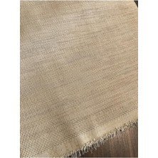 Etuval Linen Etamin Punch Ve Pano Kumaşı Koyu Bej 100 x 80