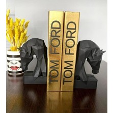 EC Shop Gift Garage Kitap Tutucu Kübik At Figürlü 2 Li Siyah Renkli