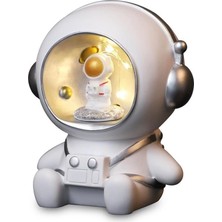 House Pratik Hp503 Uzay Figürlü Led Işıklı Pilli Kumbara Beyaz