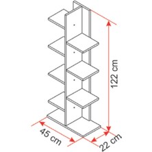 Sodra Modern Geometrik Zigzak Z Kitaplık