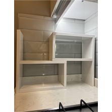 EC Shop Akman Mobilya -Mdflam- Ayarlanbilir Çok Amaçlı Tezgah Üstü Raf, Baharatlık