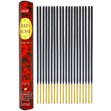 Hem Tütsü Hem Kırmızı Gül Kokulu 20 Çubuk Tütsü - Red Rose Incense Sticks