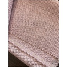 Etuval Linen Etamin Punch Ve Pano Kumaşı Pudra 100 x 80