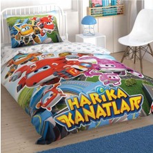 Taç Harika Kanatlar Super Team Pamuk Nevresim Takımı