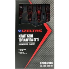 İzeltaş Izeltas 4100 00 8107 Kraft Seri Tornavida Seti (7 Parça) Izeltas 4100 00