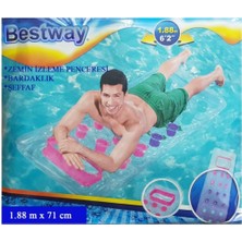Bestway Deniz Yatağı Şeffaf 188 cm x 71 cm Pencereli ve Bardaklık