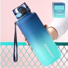 Uzspace 1500ML Mega Boy Soft Touch Çift Renk Motivasyon Tritan Su Matarası