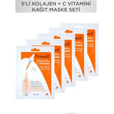 Derminix  + C Vitamini Kağıt Maske Seti 5 Adet