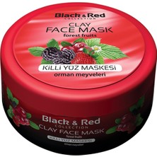 Black & Red Soyulabilir Siyah Yüz Maskesi Arındırıcı 250 ml - Killi Yüz Maskesi Orman Meyveli 400GR