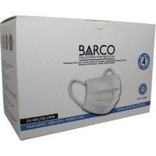 Barco Maske Beyaz 4 Kat Çift Meltblown 50 Li