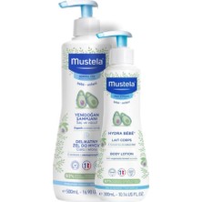 Mustela Gentle Cleansing Gel 500ML + Hydra Bebe Losyon 300ML | Orijinal Boy Set