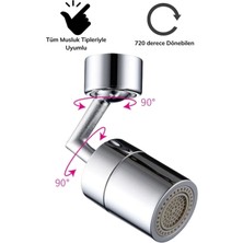 Canderel Dönebilen Su Tasarruflu Musluk Ucu Başlık Tüm Musluk Tipleri Uyumlu Montaj Aparatlı Musluk Başlığı