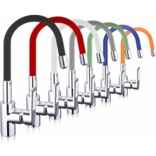 Gms Esnek Kıvrılabilir Renkli Silikon Musluk Bataryası Başlığı Kubar