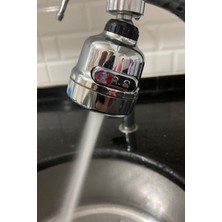 10MIXX Krom 3 Fonksiyonlu Mutfak Lavabo Başlığı 360 Derece Döner Musluk Ucu