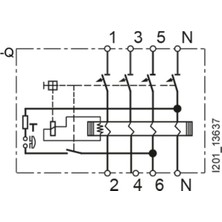 Siemens Yangın Korumalı Trifaze Kaçak Akım Rolesi 4X40 Amper 300MA
