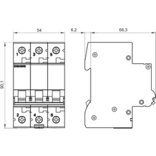 Siemens Sıemens Otomatik Sigorta 5SL6316-7YA 3 Fazlı 16A C Tipi 6ka