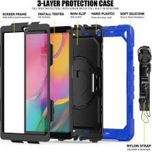 Peeq Samsung Galaxy T510 Tab A 10.1 Uyumlu Kılıf Defender Askılı Zırhlı Tank Case