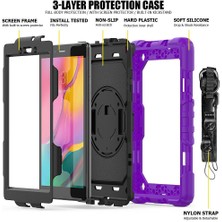 Peeq Samsung Galaxy T290 Tab A 8 Uyumlu Kılıf Defender Askılı Zırhlı Tank Case