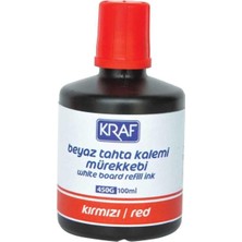 Kraf 100ML Beyaz Tahta Kırmızı Kalem Mürekkep
