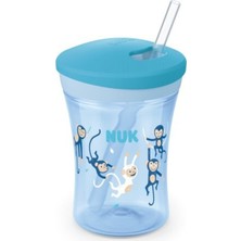 Nuk Yeni Action Cup Evo Damlatmaz Bardak Suluk 230ML Mavi