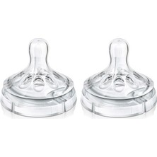 Avent Natural Biberon Emziği Silikon Akış Ayarlı 2 Li (3 Ay+) 8710103873976