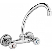 Sandalcılar Mutfak Batarya - Duvardan Çevirmeli Batarya - Oynar Kuğu Borulu