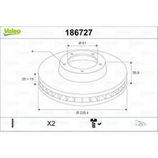Valeo (VALEO186727)ON Ffren Aynası (Dıskı) Havalı Logan Solenza 1,4 / 1,5 / 1,9