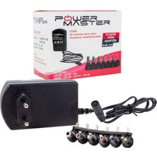 Powermaster Eventime Powermaster PM-18745 3 Volt - 12 Volt 3 Amper Çok Uçlu Ayarlı Kademeli Adaptör