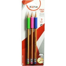 Fatih Kurşun Kalem Silgili Taiga Natural Renkli 3'lü