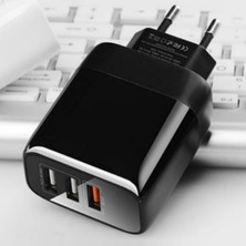 Judas C7 (Type-C)+Micro Usb Girişli Şarj Adaptörü-36W + C5 Type-C To Type-C 5A/100W Şarj Kablosu -2mt