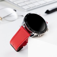 Vagave Huawei Watch Deri Kordon Watch GT5 / GT4 Gt 2 3 4 5 Pro 46mm Gt2 E Gt2e Gt2pro Gt3 Pro Gt3pro Se 2e Elite Huawei Watch 4 Pro Ultimate Deri Kordon Kayış 46 22mm Kırmızı