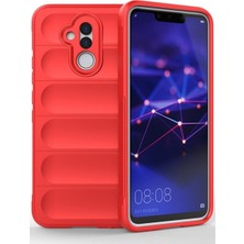 MTK Moveteck Huawei Mate 20 Lite Kılıf Kamera Korumalı Dalgalı Parmak Izi Yapmaz Silinir Elde Kaymaz Kadife Kasis