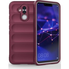 MTK Moveteck Huawei Mate 20 Lite Kılıf Kamera Korumalı Dalgalı Parmak Izi Yapmaz Silinir Elde Kaymaz Kadife Kasis