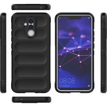 MTK Moveteck Huawei Mate 20 Lite Kılıf Kamera Korumalı Dalgalı Parmak Izi Yapmaz Silinir Elde Kaymaz Kadife Kasis