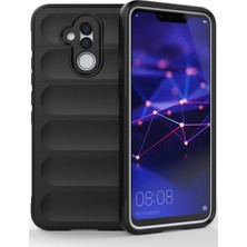 MTK Moveteck Huawei Mate 20 Lite Kılıf Kamera Korumalı Dalgalı Parmak Izi Yapmaz Silinir Elde Kaymaz Kadife Kasis