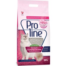 Pro Line Bebek Pudra Kokulu Bentonit Kedi Kumu Ince Tane Topaklanan Kedi Kumu 10 Lt