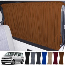 Oto Pandami Volkswagen Transporter Caravelle T5/t6/t7 Uzun Şase 2003-2022 Uyumlu Taba Raylı Oto Perde Takımı