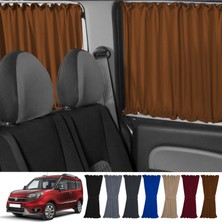Oto Pandami Fiat Doblo Iı  Kısa Şase 2010-2023 Uyumlu Taba Raylı Oto Perde Takımı