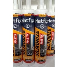 Hatfix 10 Adet Silikonize Mastik 450GR Beyaz