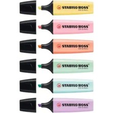 Stabilo Boss Fosforlu Kalem Pastel Renkler 6ADET