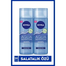 Nivea Aqua Sensation Canlandırıcı Yüz Temizleme Jeli 200 Ml,salatalık Özü,etkili Yüz Temizleme X2 Adet