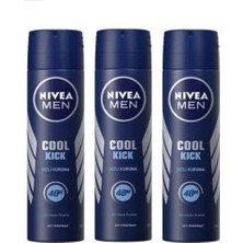 Nivea Deo Sprey Erkek Deodorant Cool Kick 150 ml 3 Adet 4005900156266-3