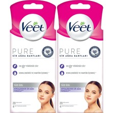 Veet Pure Hipoalerjenik Sir Ağda Bandı Yüz Bölgesi 20'li x 2