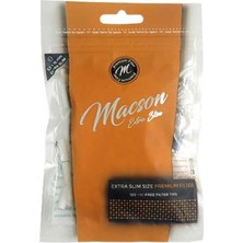 Macson Premium Ekstra Slim Tutun Filtresi Sigara Sünger Ağızlık Zıvana 5.3 Mmx 15 mm 1 Paket
