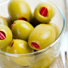 Zeytin Ana Biberli Yeşil Zeytin Cam Kavanoz 900 gr