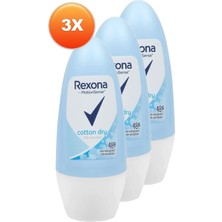 Rexona Cotton Dry Kadın Roll-On 50 Ml. Üçlü Paket